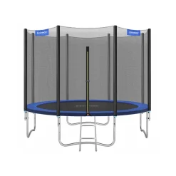 Trampoline Ø305 cm bleu avec filet de protection et échelle-SONGMICS HOME New