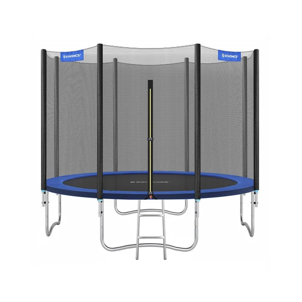 Trampoline Ø305 cm bleu avec filet de protection et échelle-SONGMICS HOME New