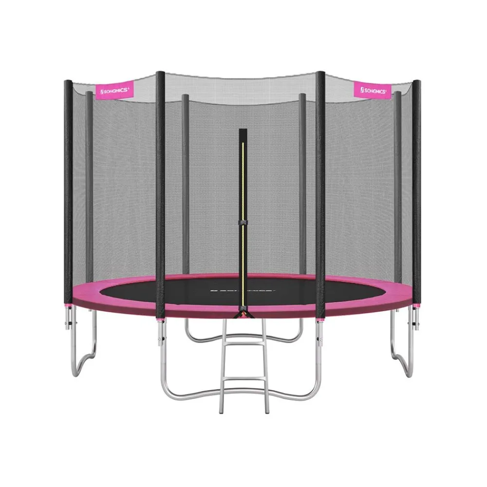 Trampoline Ø305 cm bleu avec filet de protection et échelle-SONGMICS HOME New