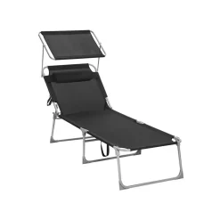 Transat XXL gris anthracite-SONGMICS HOME