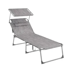 Transat XXL gris anthracite-SONGMICS HOME