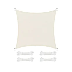 Voile d'ombrage 3 x 3 m beige-SONGMICS HOME Outlet