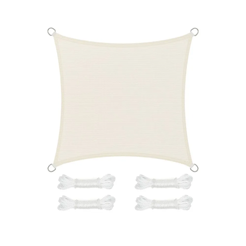 Voile d'ombrage 3 x 3 m beige-SONGMICS HOME Outlet