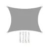 Voile d'ombrage 3 x 5 m gris-SONGMICS HOME New