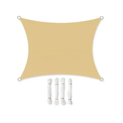 Voile d’ombrage  3 x 4 m sable-SONGMICS HOME Sale