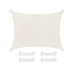Voile d’ombrage  3 x 4 m sable-SONGMICS HOME Sale