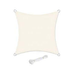 Voile d'ombrage 5 x 5 m sable Fauteuil à bascule gris-SONGMICS HOME