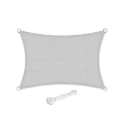 Voile d'ombrage Gris Clair-SONGMICS HOME