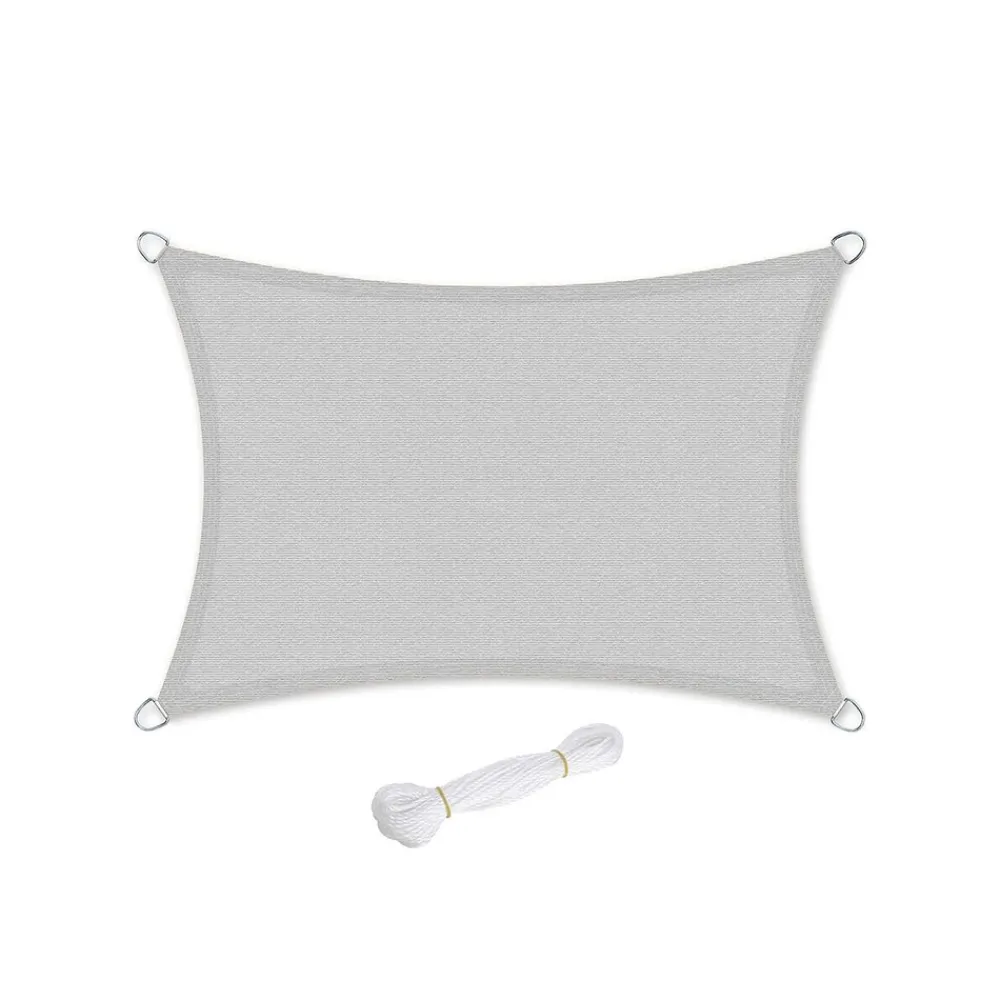 Voile d'ombrage Gris Clair-SONGMICS HOME